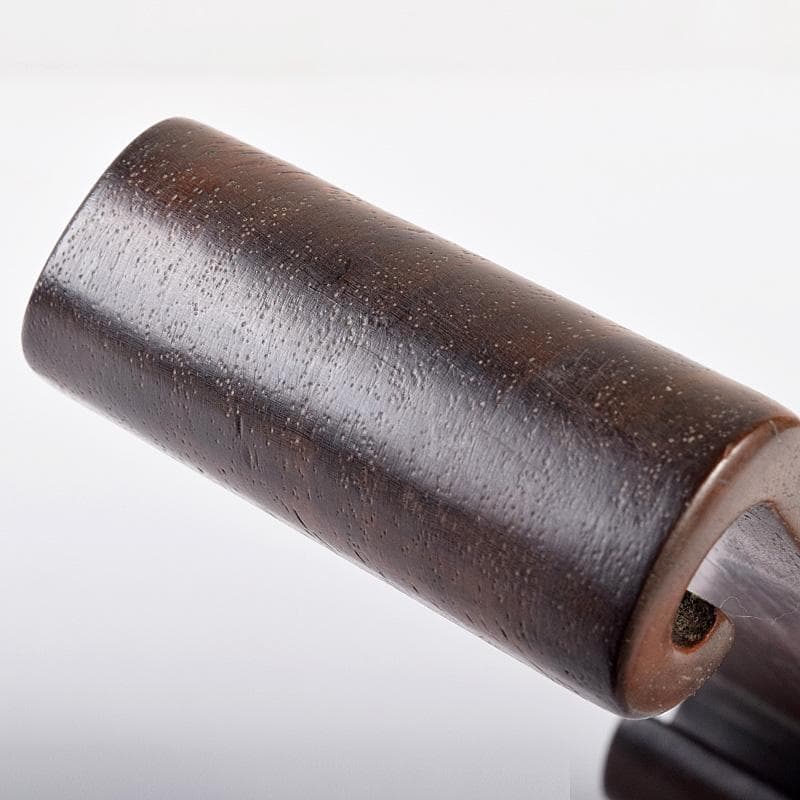 中国　唐木紫檀製　在銘漢詩山水人物文銅天板　墨床　墨台　C　7804E