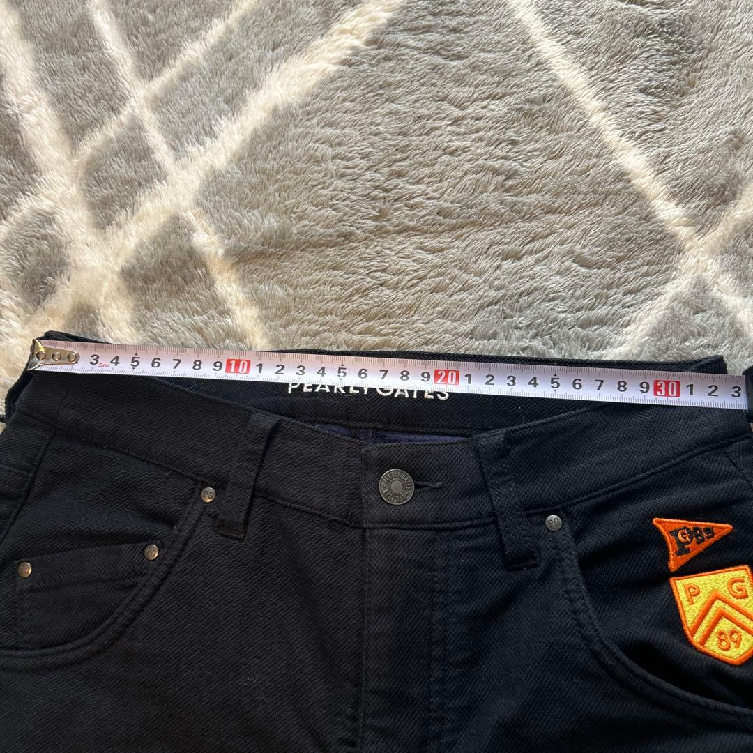 【ほぼ新品】PG 刺繍パッチ付き黒スキニーパンツ