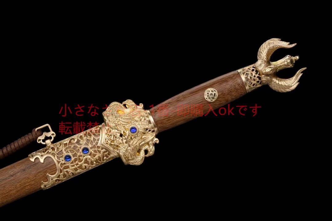 大夏竜雀瓦面模様剣  古兵器 武具 刀装具 日本刀 模造刀 居合刀