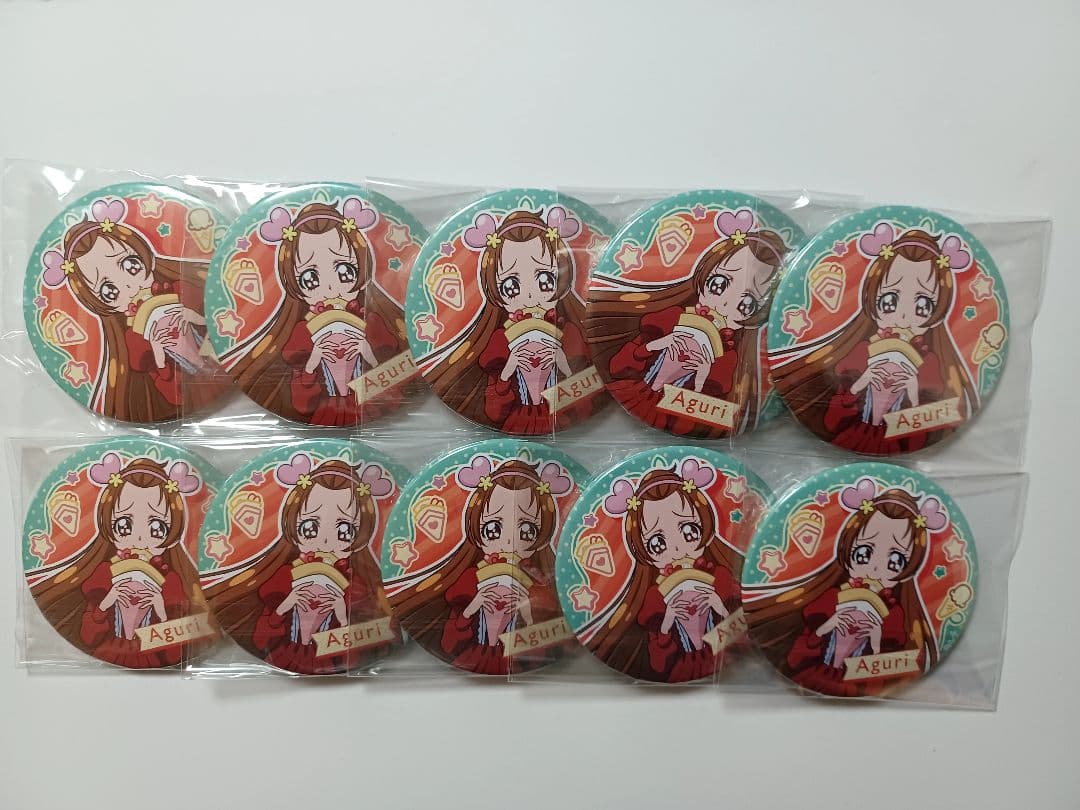 ドキドキプリキュア キュアエース 円亜久里 プリキュアランド 食べ歩き 缶バッジ