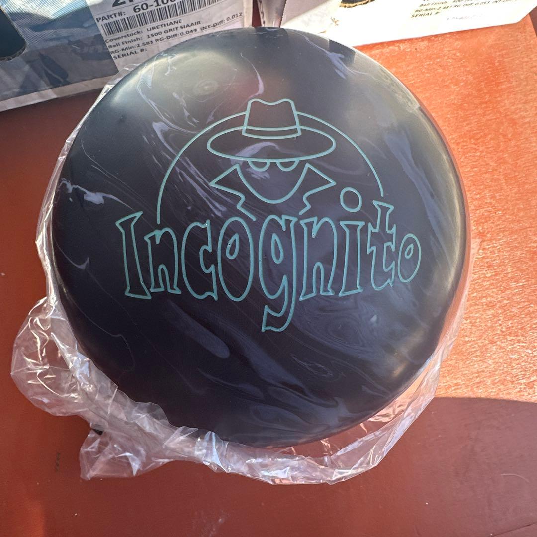 Incognito ボウリングボール 15 lb ブラック/ブルー
