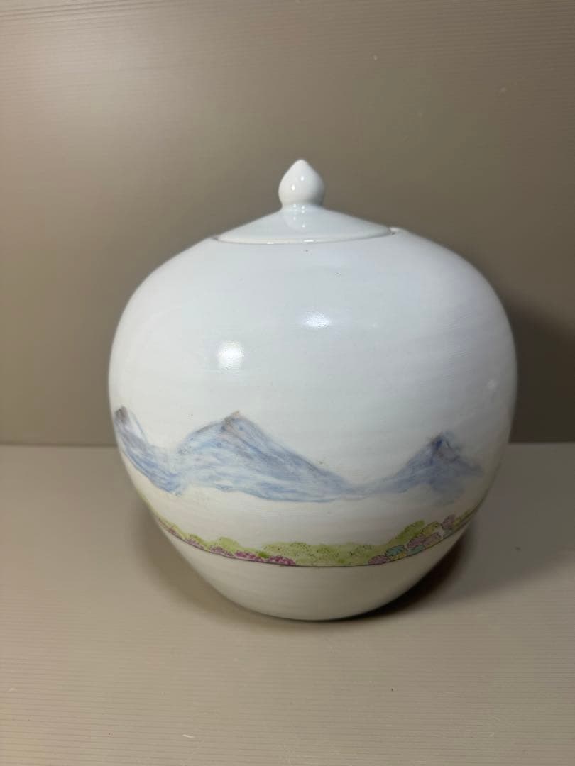 2216 骨董　唐子絵　壺　時代物