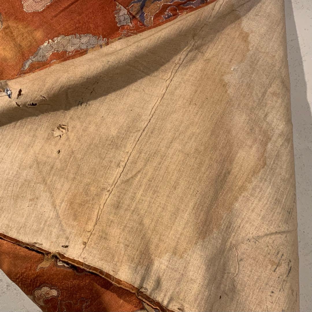 古裂 西陣織 三角 打敷 龍丸文 古布 古裂資料