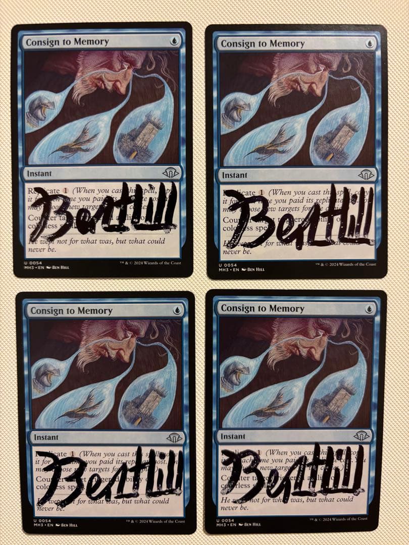 Consign to Memory サイン入り 4枚セット　(MTG サインド)