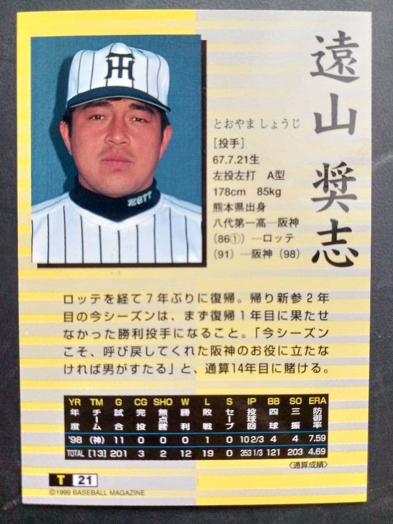 ✳️遠山・中谷・金沢・赤星✳️阪神プライベートサインカード４枚セット