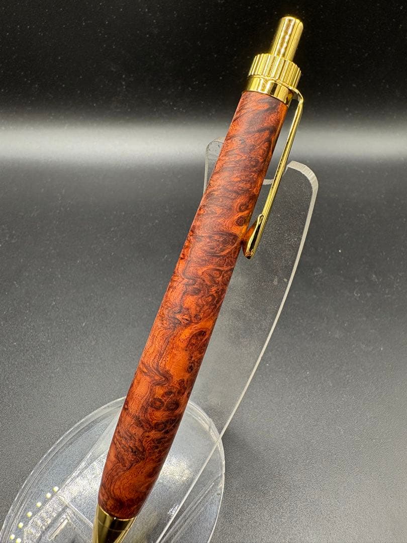 い*ー様 525超極上　本花梨　瘤杢　木軸シャーペン　ボールペン
