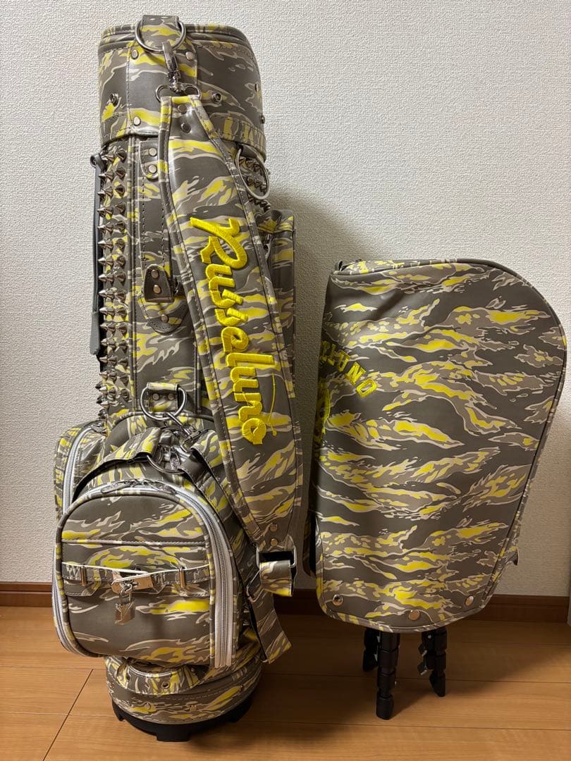 RUSSELUNO ラッセルノ STUDS キャディバッグ スタッズ　迷彩柄美品