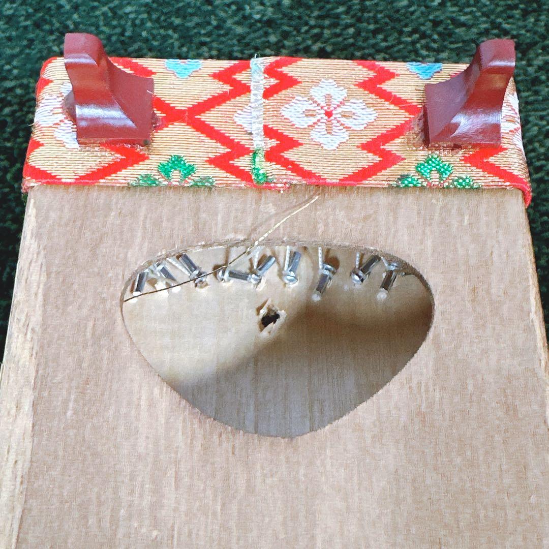 【未使用】ミニ琴 13弦 全長42cm 短琴 畳台座・お琴の手びき 和楽器