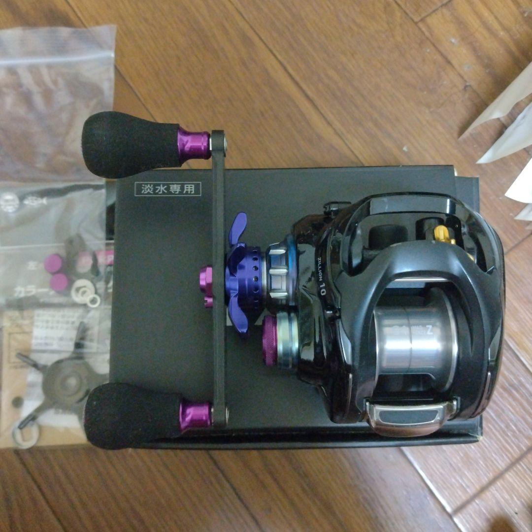 美品ジリオン10 左巻きリール 黒/紫　検スティーズ　アルファス　タトゥーラ