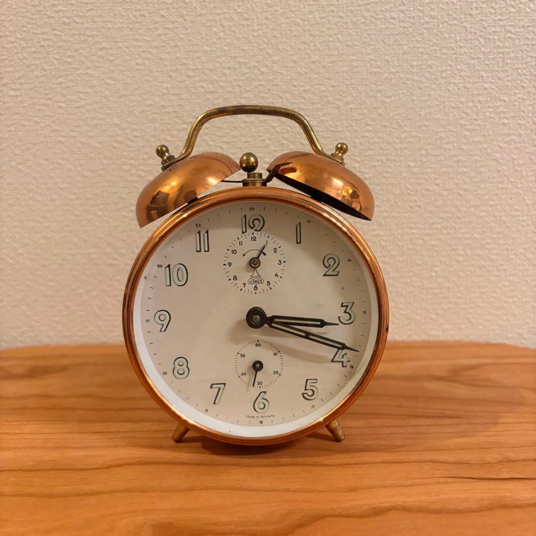 ドイツ製 UWS アンティーク目覚まし時計