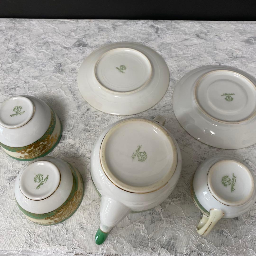 オールドノリタケ　ティーセット　金盛　カップ　ソーサー　プレート　英国　里帰り