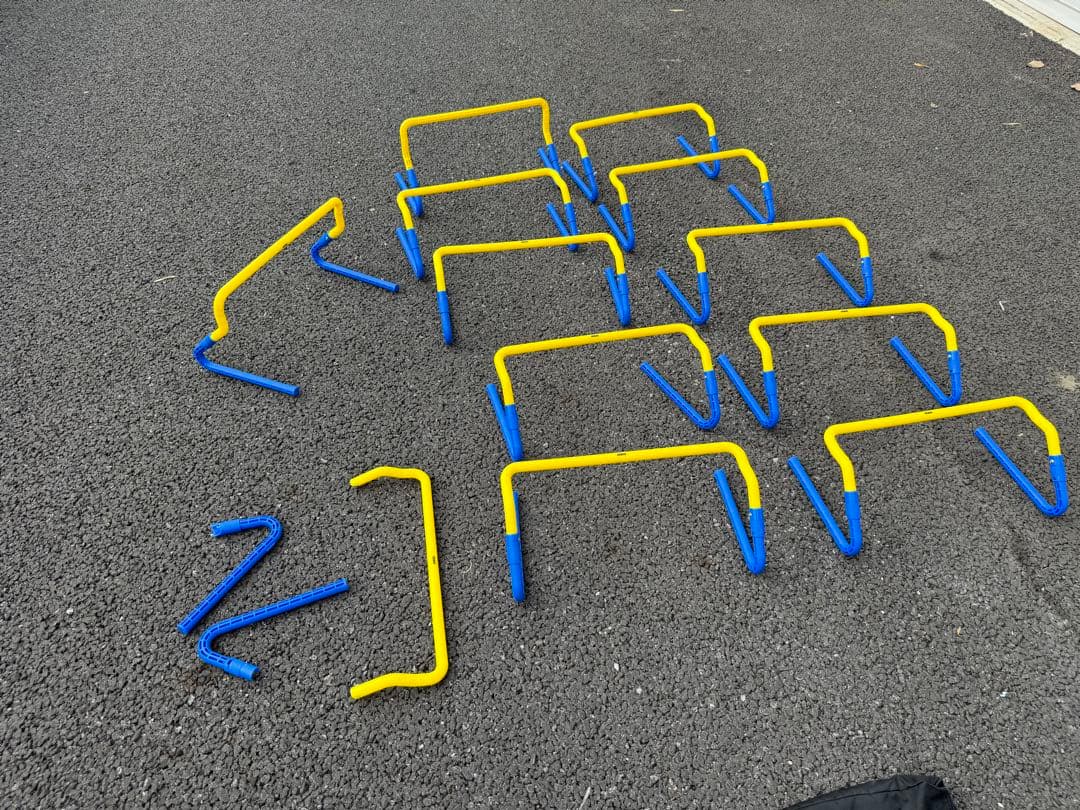 NISHI 陸上トレーニング用ハードル 青と黄色 ミニハードル11本セット