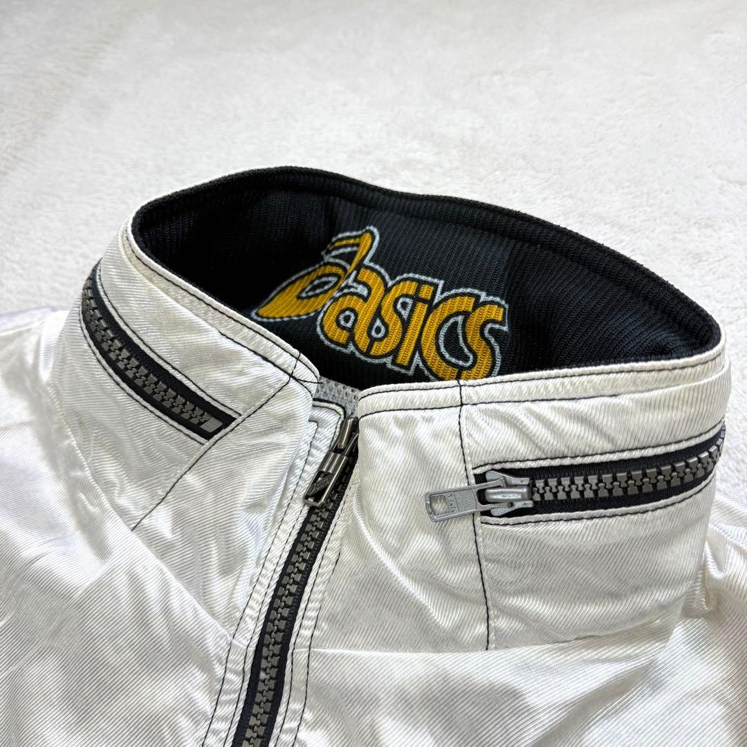 希少‼️90s ASICS セットアップ ウインドブレーカー 光沢 白 XL日本製