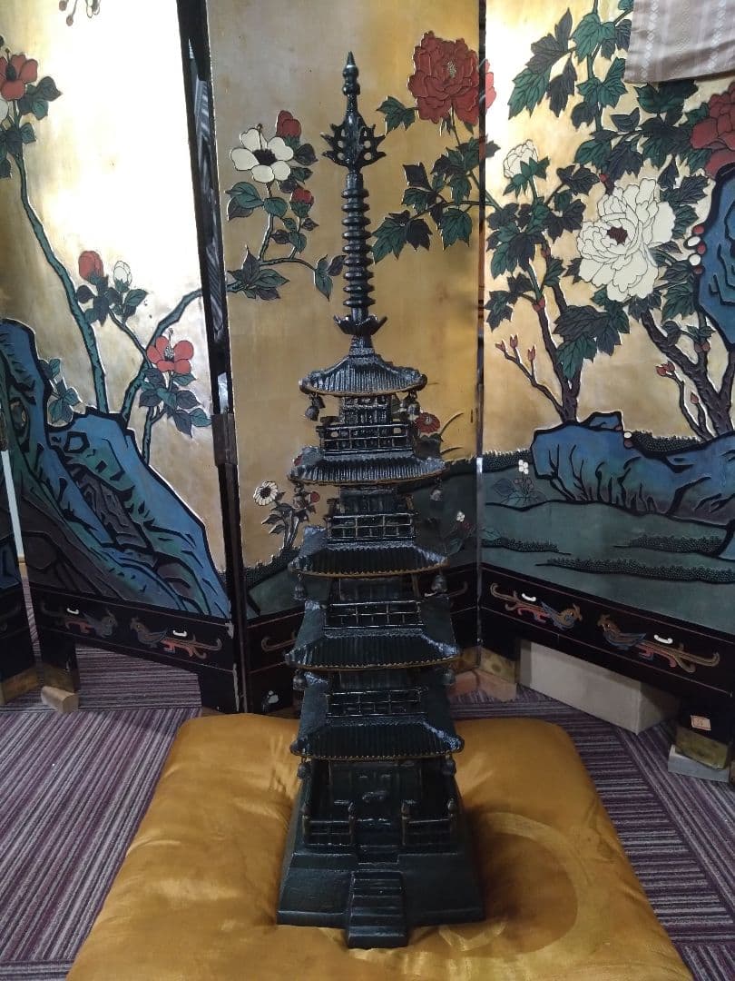 鉄製 五重塔 インテリア装飾 約80cm
