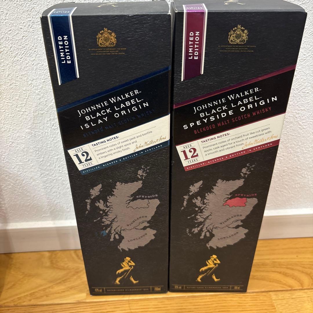 ジョニーウォーカーブラックラベル　アイラオリジン　スペイサイドオリジン