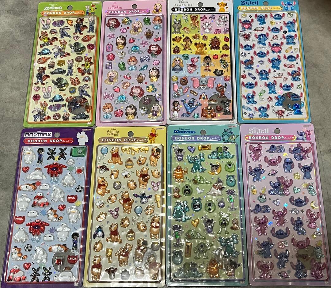 ボンボンドロップシール 正規品　ディズニー　8枚セット