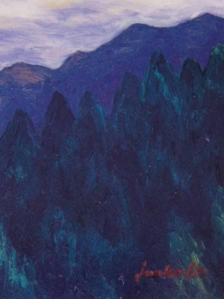 伊藤順子、【赤富士】、希少な額装用画集より、新品額装付、状態良好