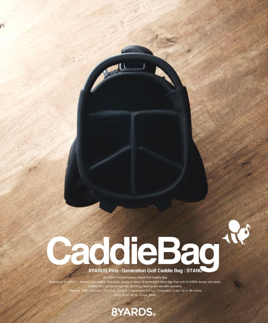 8YARDS Caddie Bag スタンドバッグ ブラック