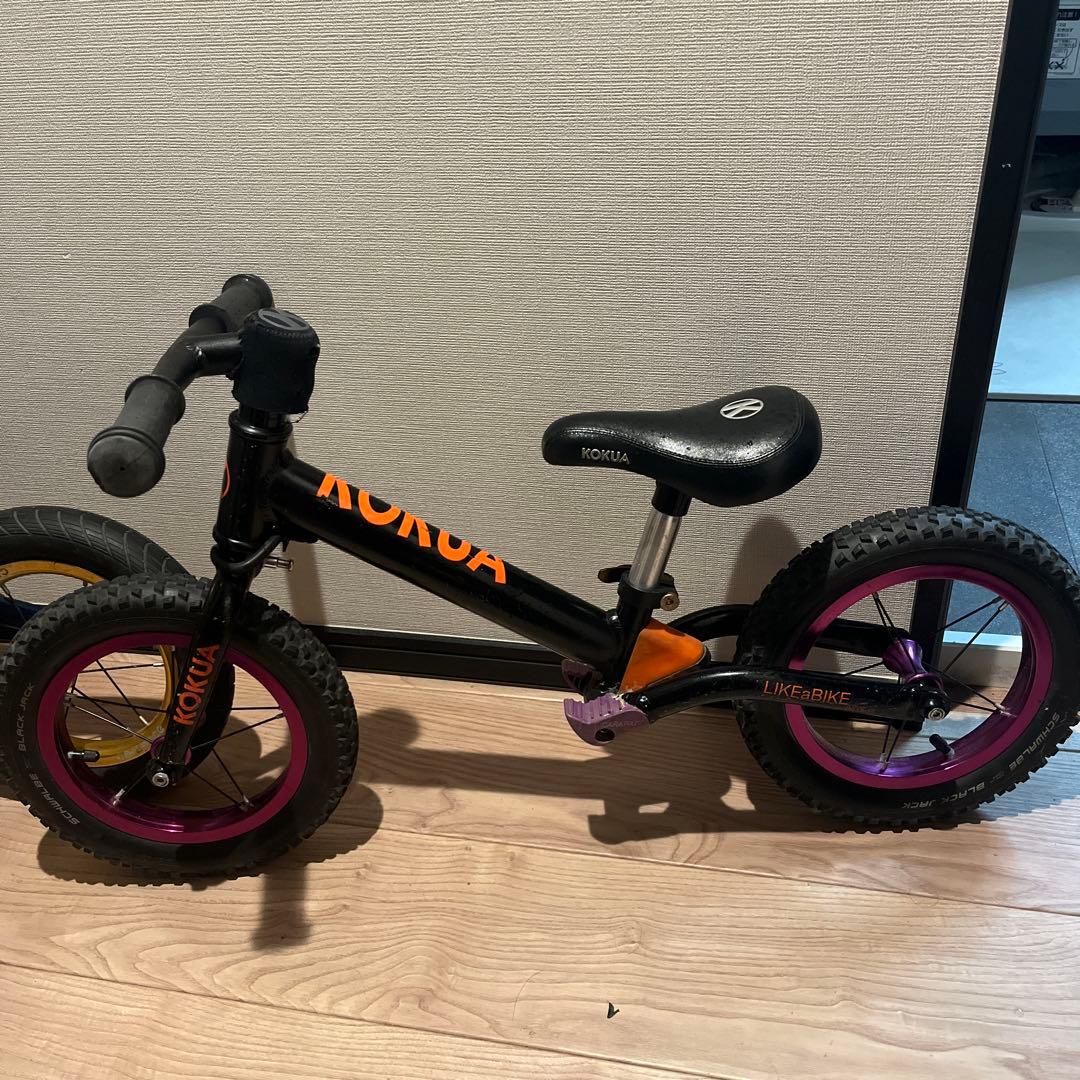KOKUA バランスバイク 12インチ 黒/オレンジ/紫