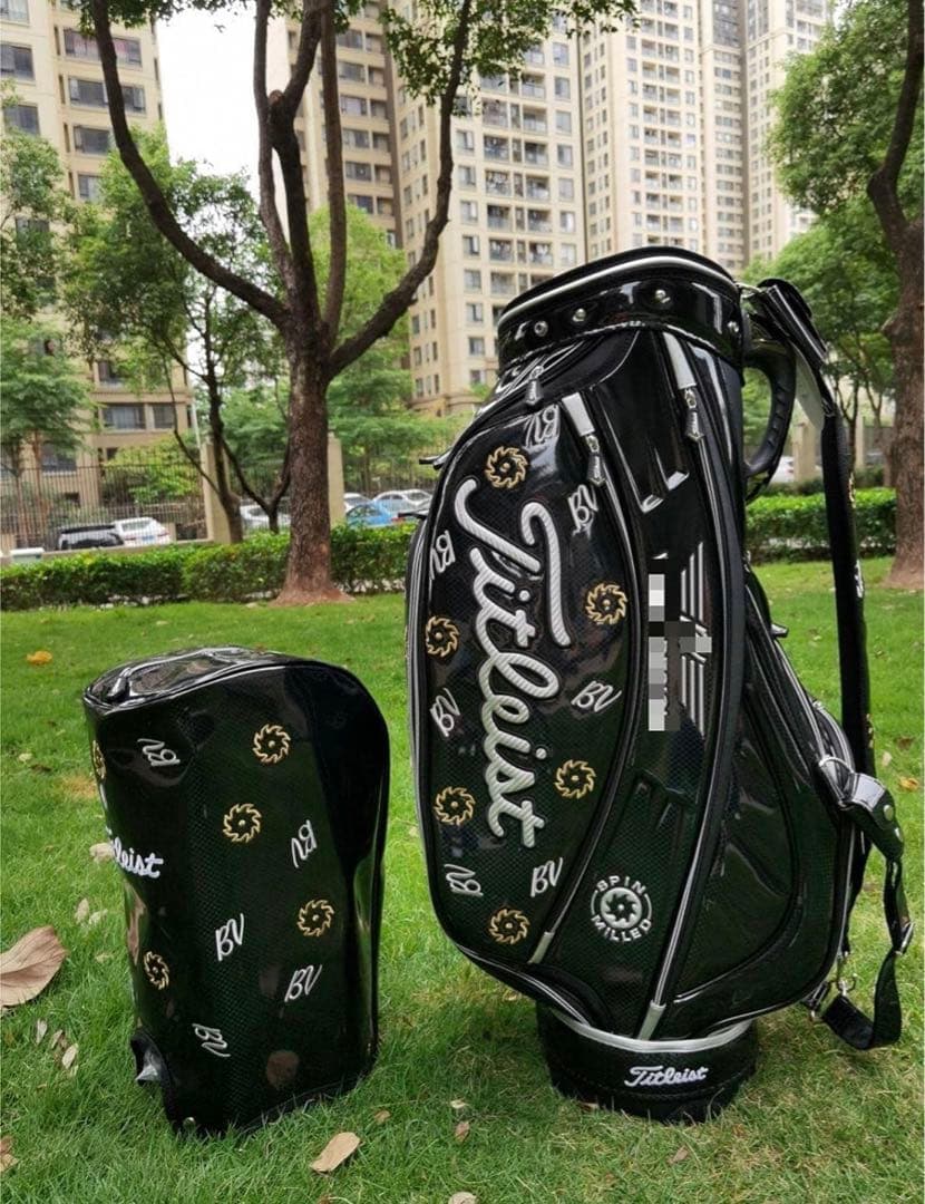 キャディバッグ PUレザー スポーツゴルフバッグ メンズゴルフバッグ