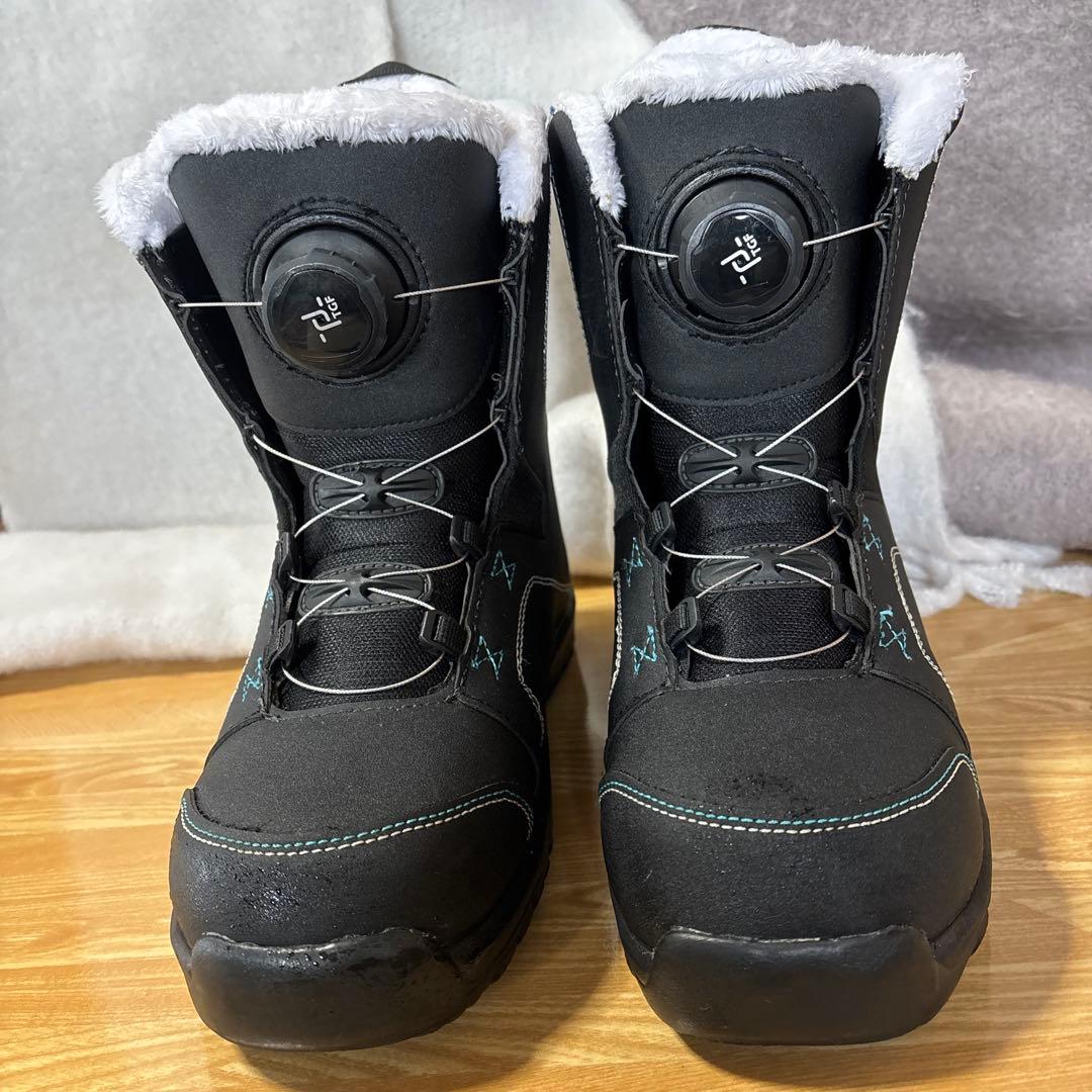 【SPOON】KID ダイヤル式スノーボードブーツ　ブラック×ブルー【25cm】