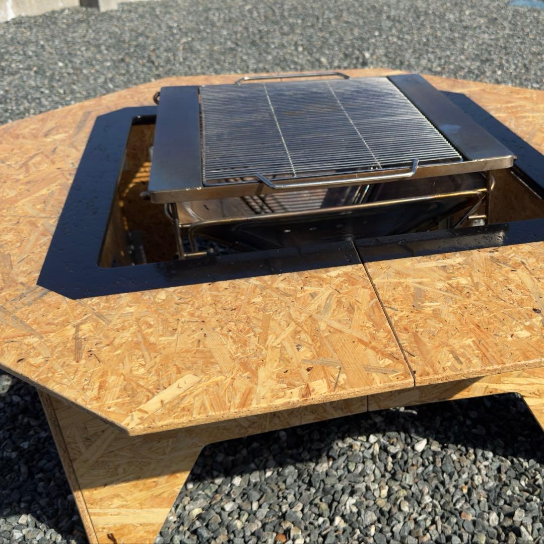 OSBボード 八角形 アウトドアテーブル　オクタゴンテーブル　ヘキサテーブル