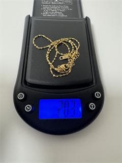 《最高品質/日本製18金》K18ゴールド チェーンネックレス2.03g