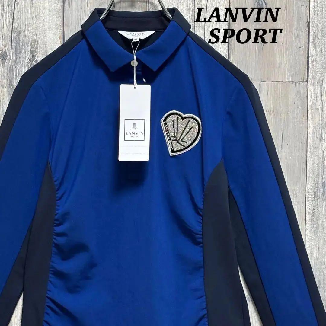 ランバンスポール　LANVIN SPORT ポロシャツ　長袖　ハーフジップ　M