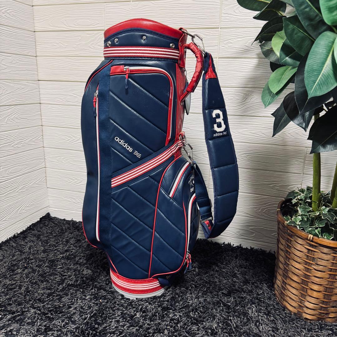 adidas ゴルフキャディバッグ 1949 ネイビー/レッド
