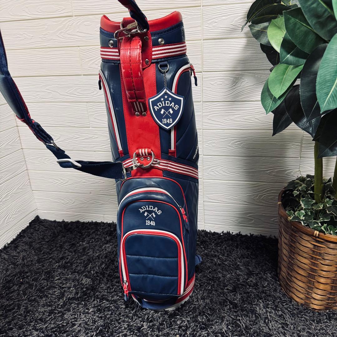 adidas ゴルフキャディバッグ 1949 ネイビー/レッド