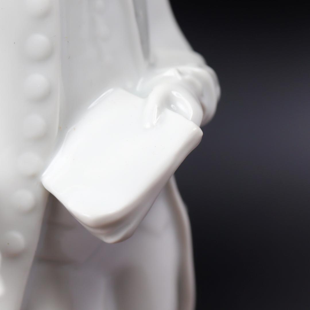 AUGARTEN ホワイトポーセリン モーツァルト 23cm 置物 ケース付