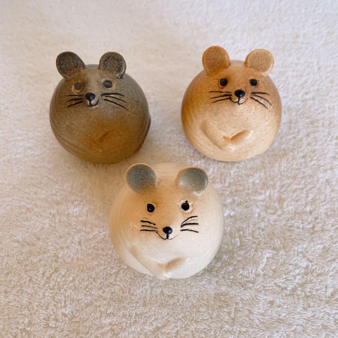 Lisa Larson リサラーソン 3匹のねずみ ネズミ 置物