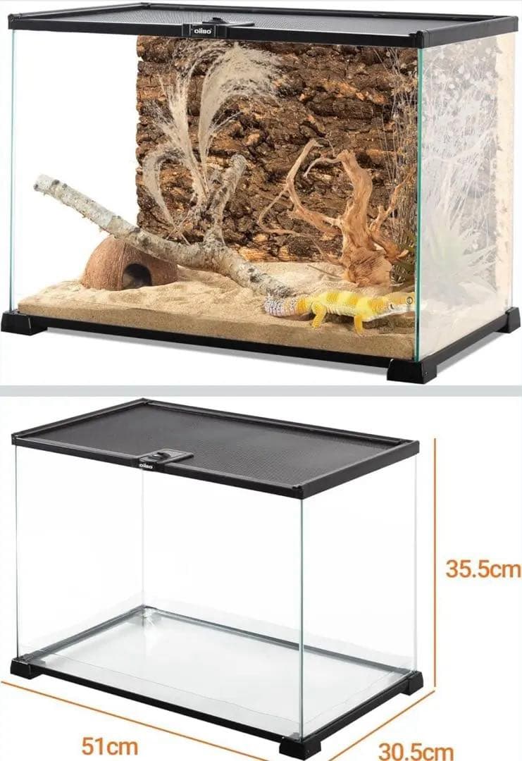 割引7600円★爬虫類３点セット！爬虫類ケージ&シェルターL&レプタイルカップS