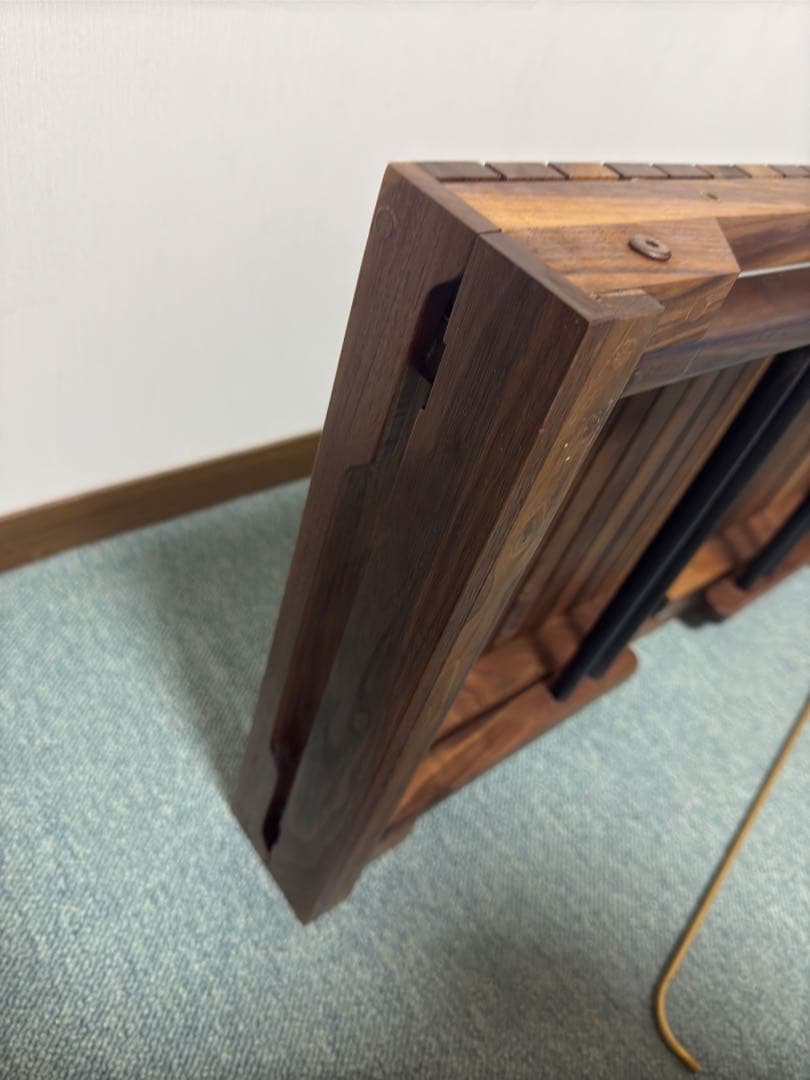 エキステンションテーブル ウォールナット 真鍮 ハーフユニット付き