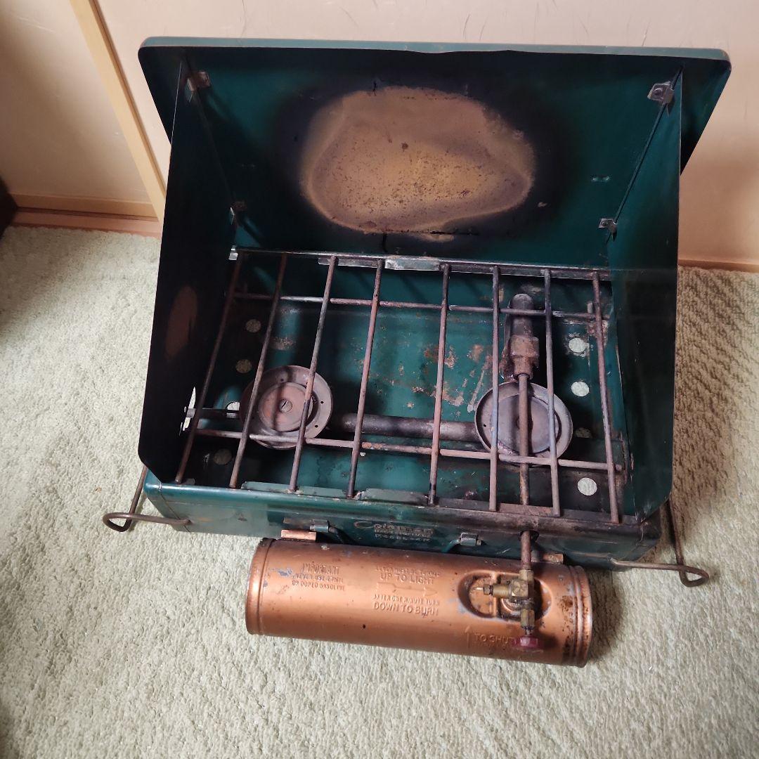 カナダコールマン model-4m ツーバーナーコンロ　ジャンク品