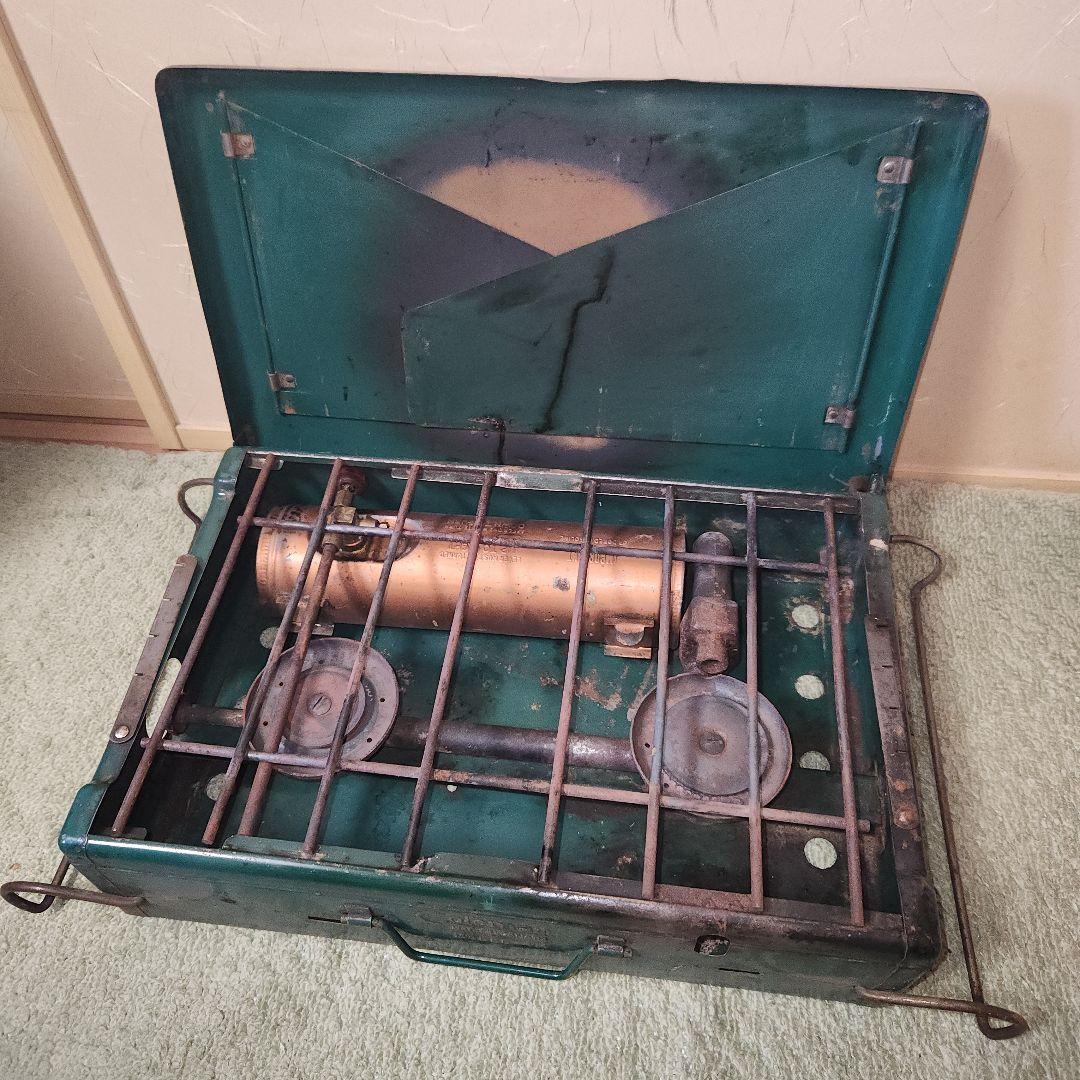 カナダコールマン model-4m ツーバーナーコンロ　ジャンク品