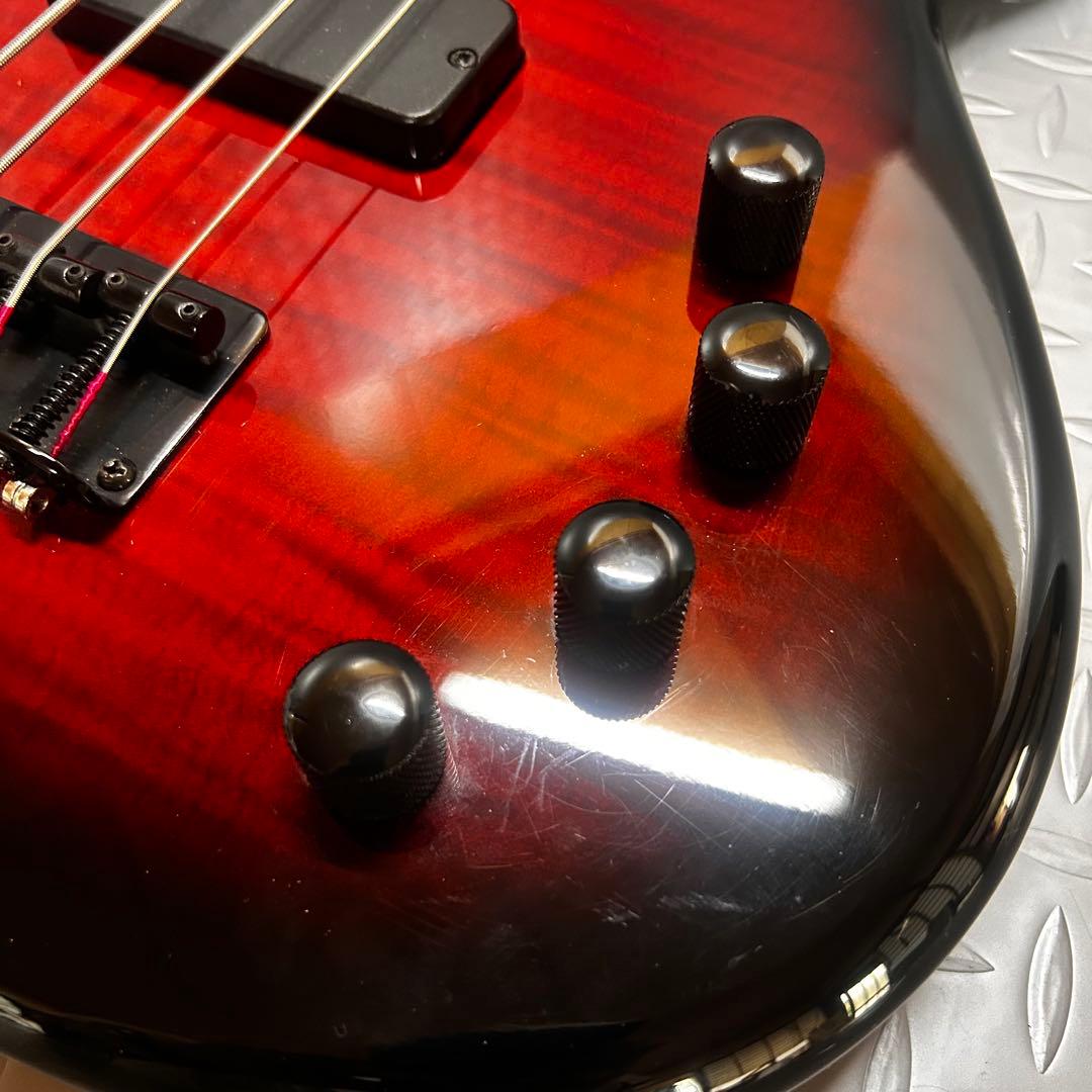 【美品】Aria ProⅡ SB-380 アクティブベース 4弦 フレイムトップ