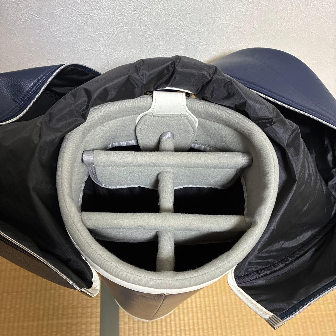 美品 TURF DESIGN キャディバッグ ネイビー/ホワイト　ターフデザイン