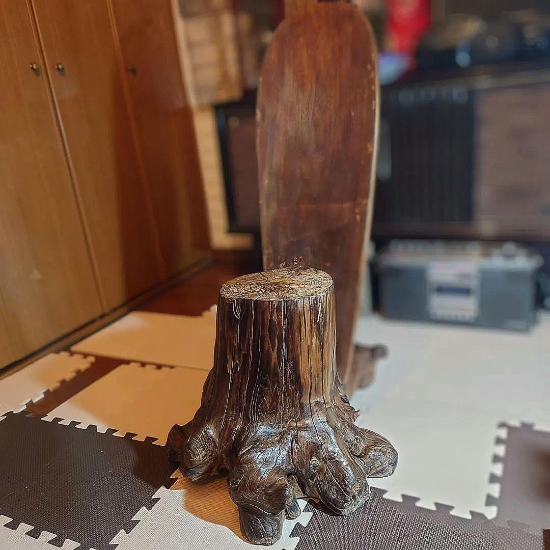 切り株・根っ子　切り出しスツール　椅子　昭和初期〜中期　天然木