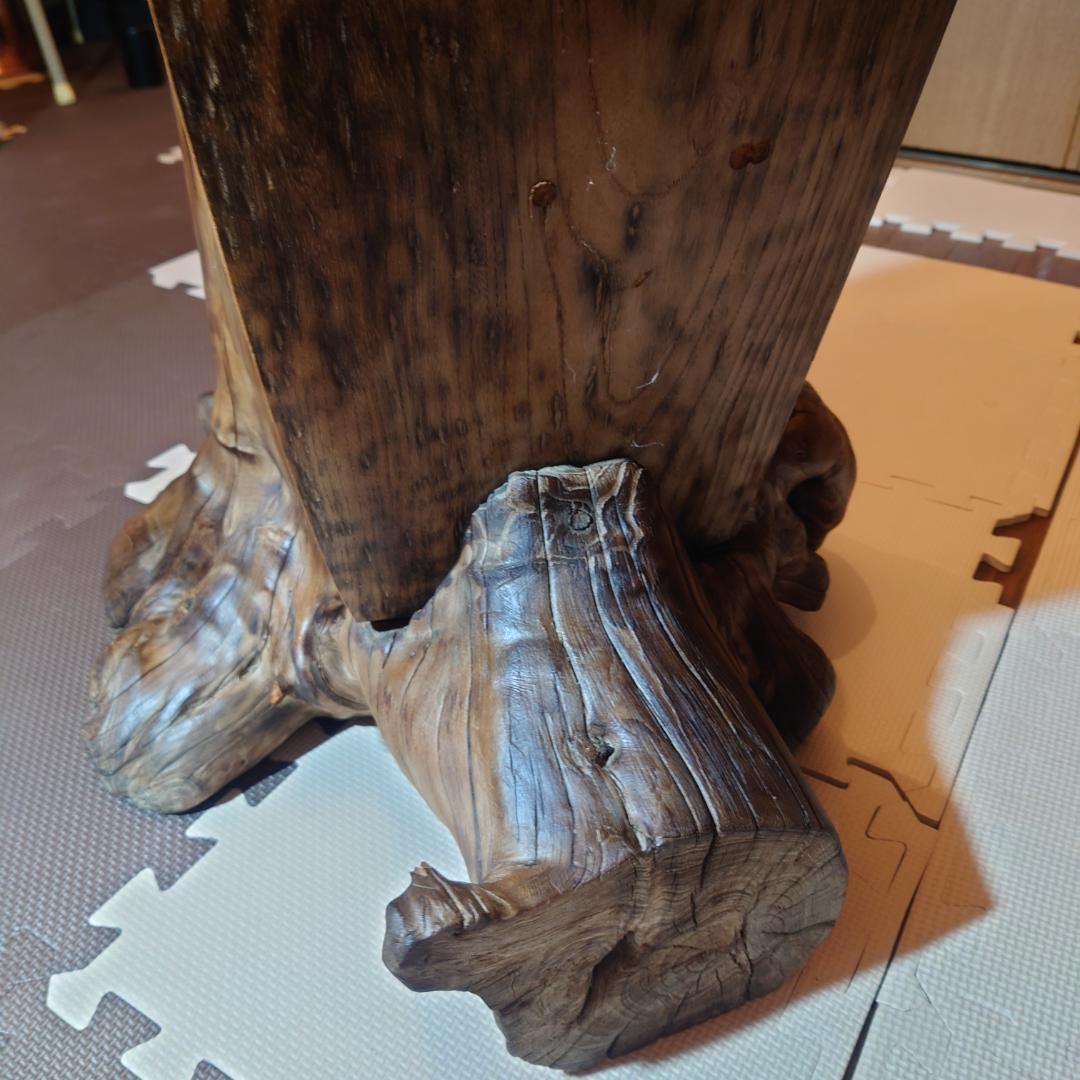 切り株・根っ子　切り出しスツール　椅子　昭和初期〜中期　天然木