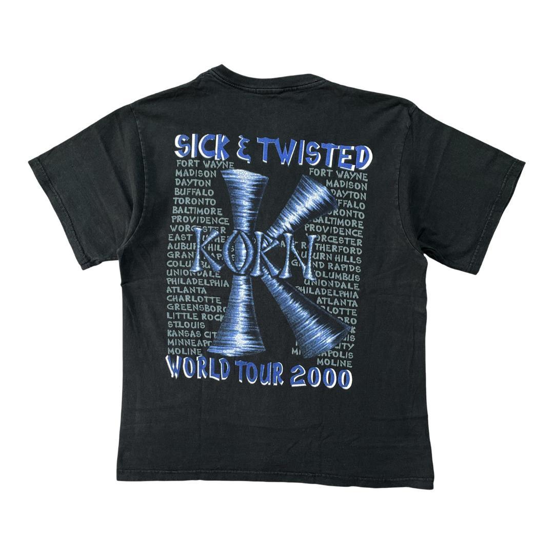 00S ヴィンテージ KORN ミュージック バンド ロック Tシャツ メンズL