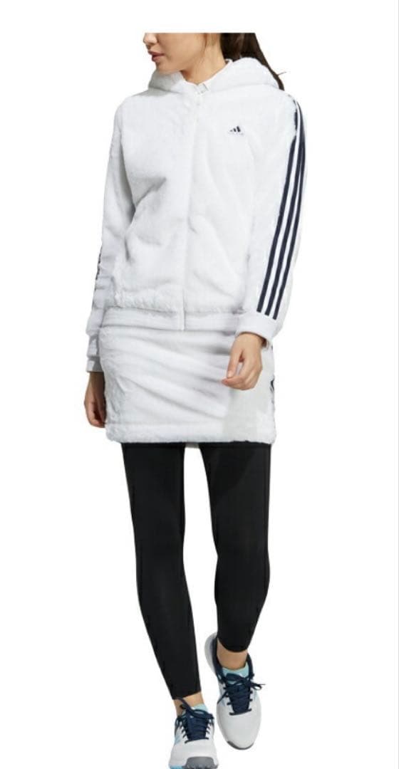 あお様アディダス スリーストライプス ボアフリースセットアップ　ゴルフ