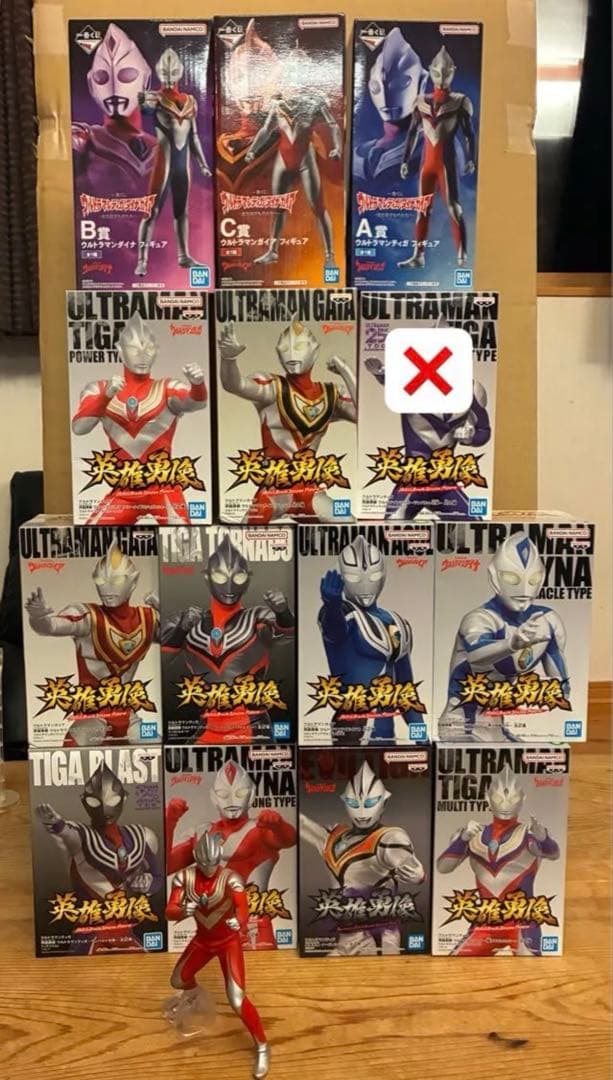 ウルトラマンティガ ダイナ ガイア フィギュア まとめ売り 一番くじ　英雄勇像