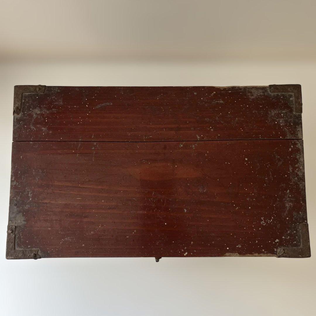 重箱　年代物　木製漆器　骨董　お弁当箱　アンティーク⭐︎希少⭐︎木箱付き