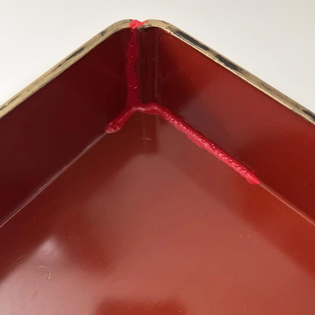 重箱　年代物　木製漆器　骨董　お弁当箱　アンティーク⭐︎希少⭐︎木箱付き