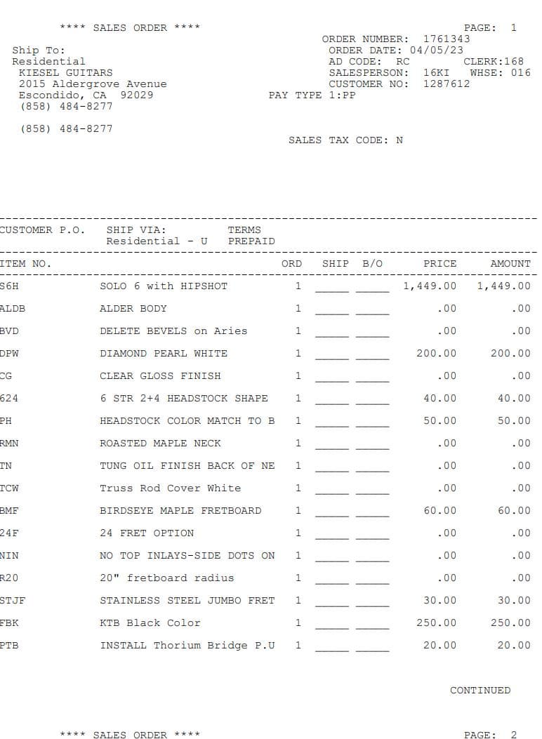 Kiesel Solo テレキャスタイプ ドロップチューニング