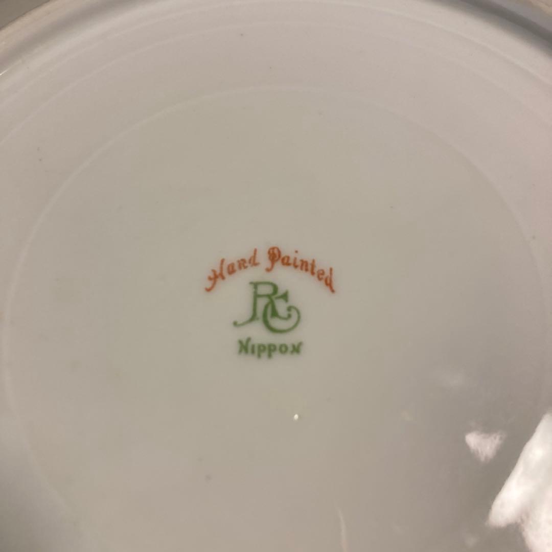 オールドノリタケ　金盛　手描き　絵皿