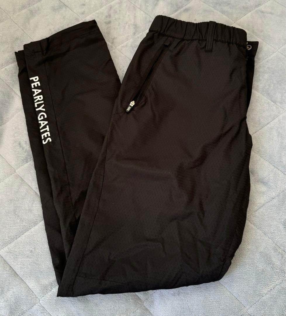パーリーゲイツ ゴルフウェア パンツ 蓄熱保温 黒 ブラック メンズ