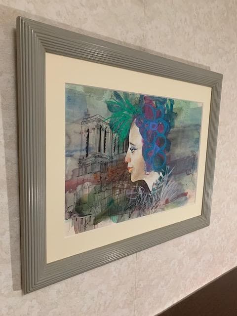 物故重鎮❣️納 健【PARIS】うろこ美術館グランプリ受賞◆大判水彩画