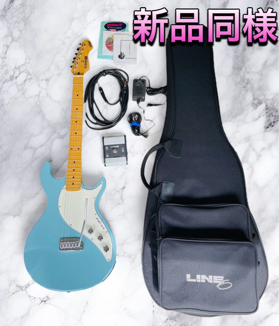 (新品同様) LINE6 VARIAX 600 エレキギター ブルー色